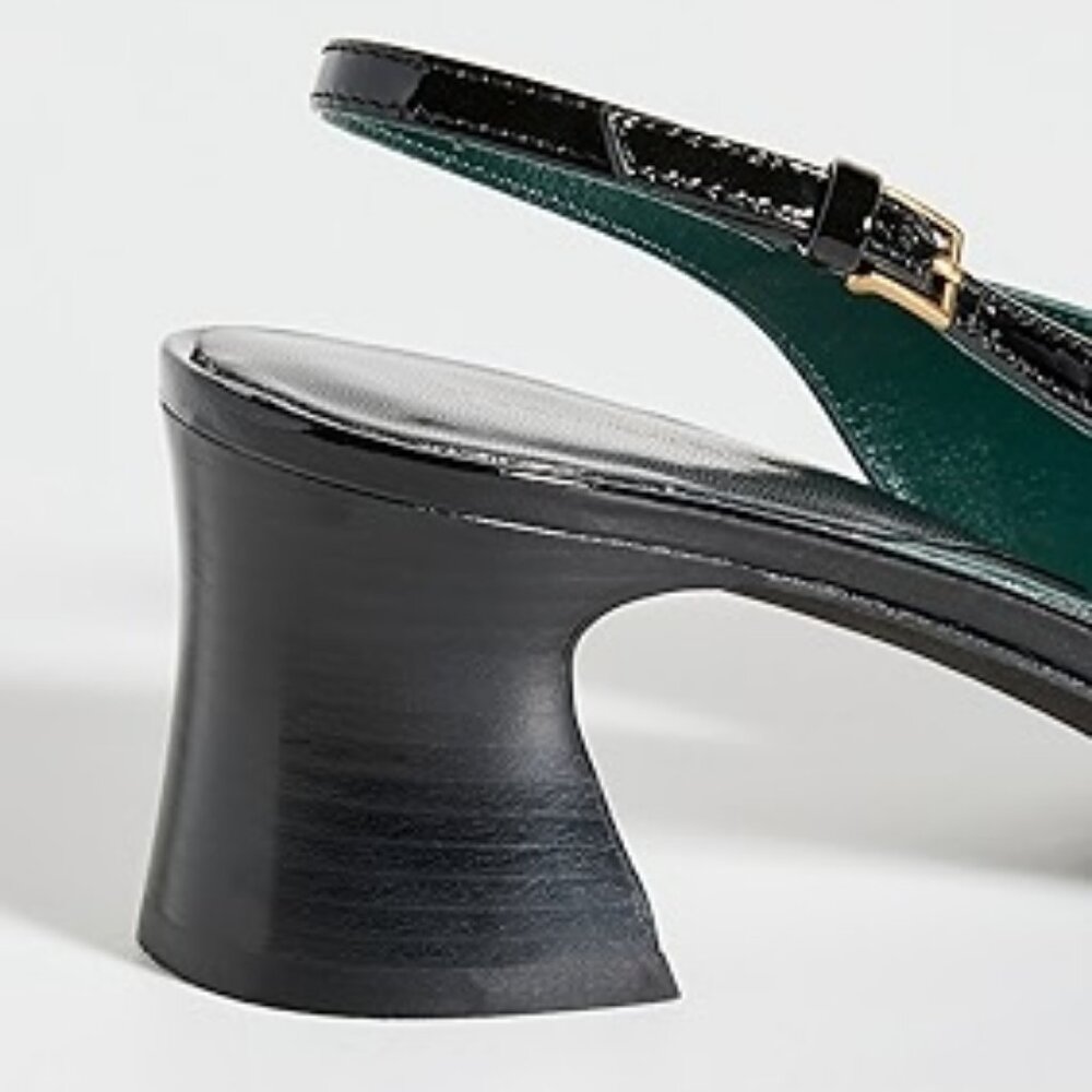NIB$378 Tory Burch Jessa Horse-Bit Chain Point Toe Slip-On Slingback Pumps 5 - Picture 4 of 16